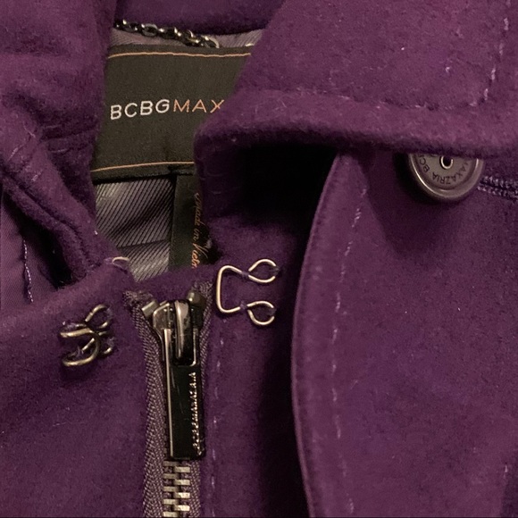 Purple BCBGMAXAZRIA Ruffled Short Coat - Picture 2 of 5